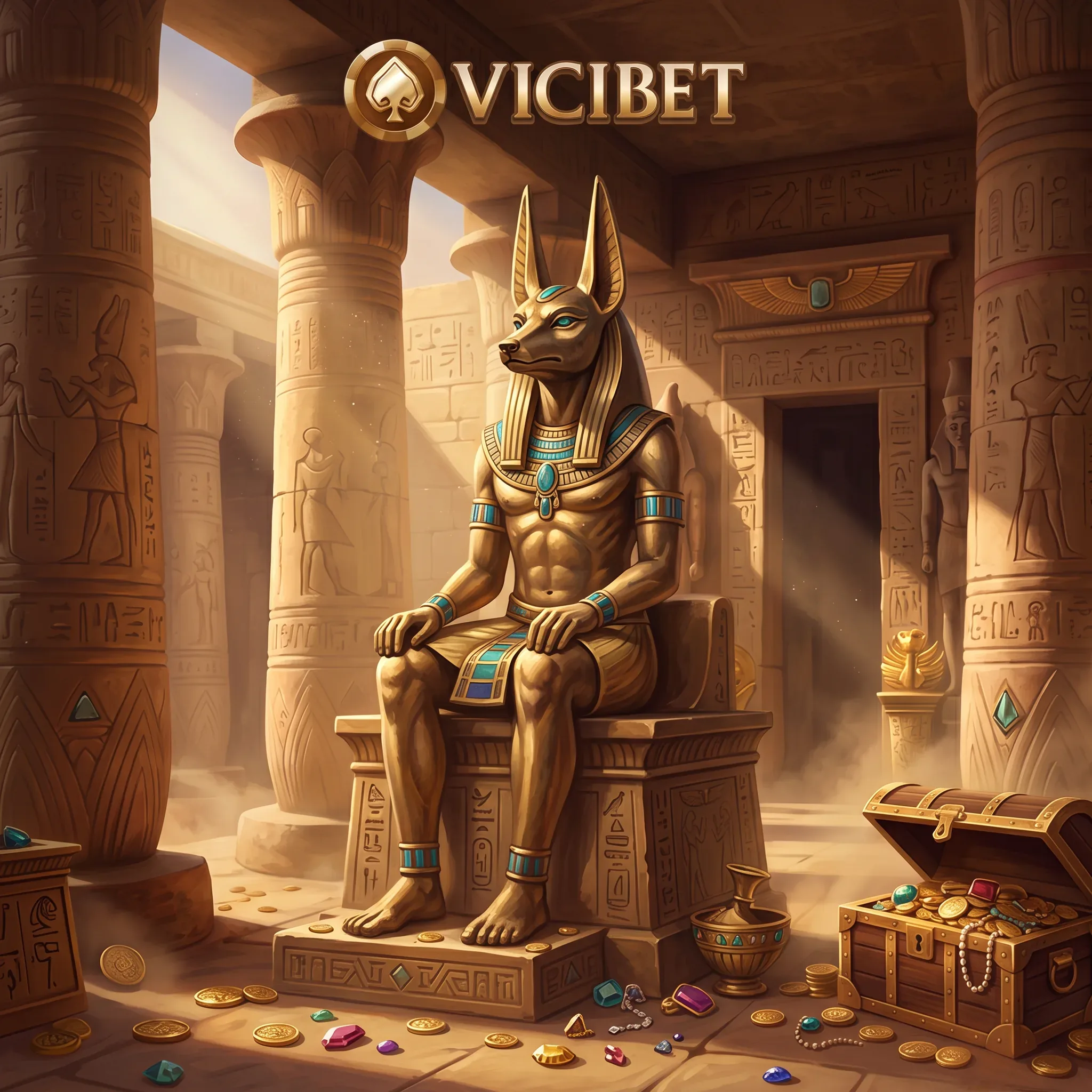 Anubis guarding the ViciBet game lobby