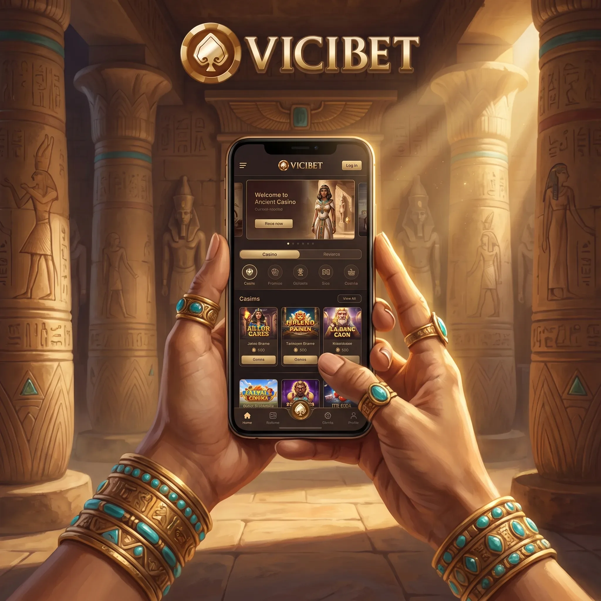 Mobile temple access to ViciBet